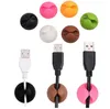 1PC Hard Plastic Cable Black Wire Organizer Clip Tidy USB Charger Cord Holder for desktop Cable Fixed clamp High quality