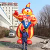 Funny Parade Performance Inflatable Clown Puppet 3.5m Cartoon Figure Walking Blow Up Joker Costume For Circus Show