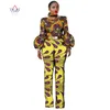 Rompers African Cloths for Women Bodysuit rompers saps affican bazin print dashiki pants with phort sleeve plus size brw wy2323