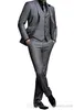 Popularne Dwa przyciski Groomsmen Notch Lapel Groom Tuxedos Mężczyźni Garnitury Wedding / Prom Best Man Blazer (kurtka + spodnie + kamizelka + krawat) 227