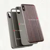 Real Ebony Wood Plus TPU Fodral för iPhone X XS Max XR 7 8 Hard Cover Carving Trä Smartphone Shell Protector