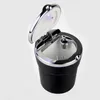 Car Travel LED Blue Light Cigarette Ashtray Portable Holder Cup Silver GoldBlackWhite For Car Vehicle Retail8376059