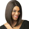 Womens kurze gerade Bobo-Perücke-Spitze-Front-Brasilianer Gluelloeless-Haar-seitlicher Teil geteilter Bob Cosplay Perücken wärmebeständige Haare