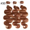 Ombre blond menselijk haarbundels 1026 inch 4 bundels set goedkoop Braziliaans lichaamsgolf haar natuurlijke remy hair extensions1591096