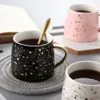 300-400ml keramisk rånar Kaffe Kopp Mjölkkopp Drinkware Starry Sky Mönster Teacup Enkel och kreativ muggar