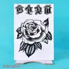 10pcslot su geçirmez geçici dövme çıkartması çiçek gül sahte dövme flaş tatoo el kolu ayak arka dövme vücut sanatı kız kadınlar için m2575085