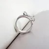 Großhandels-CZ-Diamant-Bogenring für Schmuck aus 925er Sterlingsilber, Damenring mit zartem Gefühl und Originalverpackung 5534049