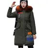 Mode-Nouveau 2020 des deux côtés manteau femmes mi-long hiver rouge veste col montant capuche conception surdimensionné vraie fourrure épaisse Parka grande taille PJ223