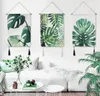 熱帯緑の植物フラミンゴサボテンタペストリープリント書道旗バナー吊り絵画背景壁家の装飾不織布
