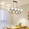 Lampadari contemporanei neri 6 8 10 apparecchi di illuminazione moderni per sala da pranzo sospesi, lampade a sospensione a gabbia per isola cucina con lampadina gratuita