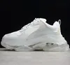 Paris Casual Shoes Triple s Clear Sole Trainers pappa sko Sneaker Svart Grön Överdimensionerade Mens Kvinnor Färgglada Best Quality Runner Chaussures