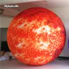 Concert Stage Decor Lighting Inflatable Fixed Star Sun Ball Huge Blow Up LED Planets Burning Sun Stellar Balloon For Party Night