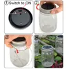 LED SOLAR LED Mason Jar Lights 20 LED BLANC SOLAR FAIRY LUMIRES LUGES INSERT POUR LA PARIE DE PROCHE DE JARDIN