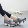 Gorąca sprzedaż - Dropshipping Kobiety Wysokość Zwiększenie Slip On Women Walking Mieszkanie Trainers Buty Platforma