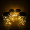 Solar Mason Jar Lid String Lights, LED Fairy Firefly String Lights with Mason Jar Deksel, Past Gewone Mond Mason Jars