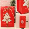 Sacchetti regalo di Natale Albero di Natale Sacchetto di imballaggio in plastica Fiocco di neve Contenitore di caramelle di Natale Capodanno Bomboniere per bambini 20 pezzi268P