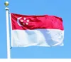 Drapeau de pays de singapour, 150x90cm, 5x3 pieds, drapeaux nationaux de singapour avec deux œillets en laiton, livraison gratuite