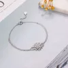 Marke 100% Solide 925 Sterling Silber Schneeflocke Armband Armreif Luxus Hochzeit Schmuck für Frauen Schönes mädchen Geschenk