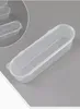 Caja de helado de 251ML, caja de plástico transparente larga para repostería, cajas de soporte para pastel de queso