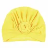 Bébé Top Noeud Turban Rose Chapeau Enfant Doux Turban Style Vintage Rétro Accessoires De Cheveux Filles Garçons Head Wrap EEA1318-4