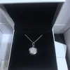 New Genuine round pendant necklace for Pandora original box set 925 sterling silver diamond fashion charm pendant ladies single product