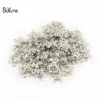 Boyute grossist (200 stycken / lot) 7 färger metall mässing stämpling 15mm filigran blomma pärla kepsar diy smycken fynd