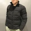 Winter Down Parkas wfods 남성 스탠드 칼라 지퍼 디자이너 수컷 세련된 야외 남자 코트 3xl 플러스 크기를위한 따뜻한 재킷