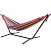 Polyester Outdoor Portable Hammock Set med stativfärgglada hängmattor utomhusmöbler hela2294118