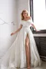 2020 Eva Lendel Line Sukienka ślubna Udo High Slits Plus Size Lace Castle Suknie ślubne