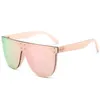 2021 Мода Уникальные зеркальные квадратные солнцезащитные очки женщины мужчины роскошные дизайнер Негабаритный отражающий розовые очки Женские очки UV400 Sunn8381541