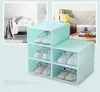 6pcs/set Shoe Box Shoe Cabinet多機能厚くした靴を受け取る箱透明な引き出しストレージキャビネットDLH286