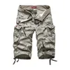 Summner Cotton Mens Cargo Fashion Comouflage Comouflage 남성 반바지 멀티 부담 캐주얼 카모 야외 도통 Homme Short Pants 220630