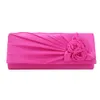 Designer-noiva do saco de mão rosa flor vestido de noite banquete pacote de jantar de seda