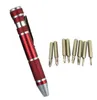 8 i 1 Precision Magnetisk Pen Style Skruvmejsel Skruv Bit Set Slotted Phillips Torx Hex v1.5-3.5 Reparationsverktyg