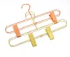 Nordic Style Rose Gold Metal Iron Trousers Hanger Rack Pants Skirt Clothes Clip Stand Hanger SN918