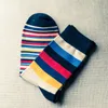 10 Pairs/set Mens Color Stripes Socks The Latest Designer Popular Man Striped Casual Sock Suit Fashion Trend Coloured Cotton Stocking