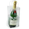 Durable Clear Transparent Picnic PVC Champagne Wine Ice Pouch Cooler Bag with Handle YD0447