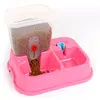 Grande ajustável Automatic Pet Feeder bebedouros Dog Bowl dispensador de água para cães Gatos Food Dish Pet Shop