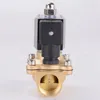 Freeshipping Normalt Closed Brass Solenoidventil 2W DN25 1 tum Elektromagnetisk inloppsventil 220V