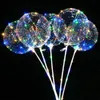 Återanvändbar lysande LED -ballong transparent rund bubbla dekoration fest bröllop ballonger födelsedagsfest dekorationer vuxna baloon2250374