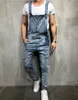 2019 moda homens rasgados jeans jumpsuits oi rua angustiado denim bib macacões para homem suspender calças tamanho s-xxxl
