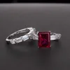 Pan Diamond Ring s925 Materiales de plata Luxury Iced Ring Lady For Lover Joyería de moda Conjunto al por mayor Diamond Shine Cubic Zirconia 6 Color