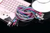 High quality usb fast charging Cable Type C wire 1M 2M 3M Fabric Nylon Braided Micro USB Cable for Samsung 100pcs