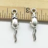 200 st/lot Little Mouse Legering Berlocker Hänge Retro Smycken DIY Nyckelring Ancient Silver Hänge För Armband Örhängen Halsband 24*6mm