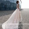 Luxurious Sequins Tulle Wedding Dresses Detachable Court Train 3D Flowers Pearls Lace Jewel Hollow Back Berta Wedding Dress robes de mariée