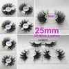 Cílios postiços 100% 25mm 3D Mink Cílios cruzados naturais Cílios falsos Maquiagem 3D Mink Lashes Extensão Cílios