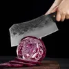 Stainless Steel Handmade Forged Kitchen Knife Set Chinese Full Tang Slaughter Butcher Knife Vegetables Cleaver Slicing Utility Chef Knife