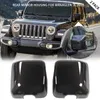 Rétroviseur ABS avec lampe, décoration en Fiber de carbone pour Jeep Wrangler JL à partir de 2018, accessoires extérieurs automobiles