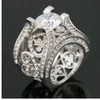 Hip Hop Micro Pave Rhinestone Iced Out Bling Gold Color Ring High Quality Crystal Rock Rings for Men Jewelry Z3N988