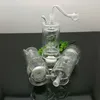 Rauchpfeifen Bongs Herstellung mundgeblasene Wasserpfeife Klassische Ente Doppelschicht-Trennglas Silent Filter Wasser Rauchflasche